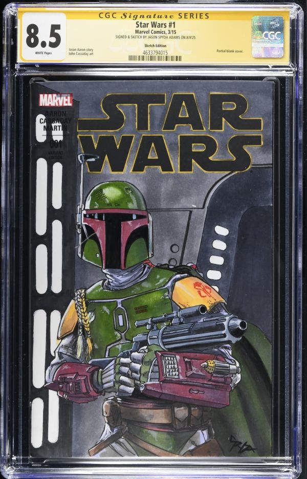 Image for Star Wars #1 CGC 8.5 Signed & Sketched by Jason Spyda Adams