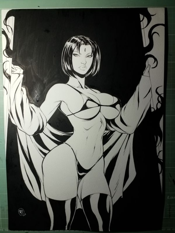 Image for Raven Inked Pin Up"11x17" A3