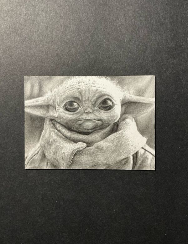 Image for Grogu Sketch Card by Tim Agar