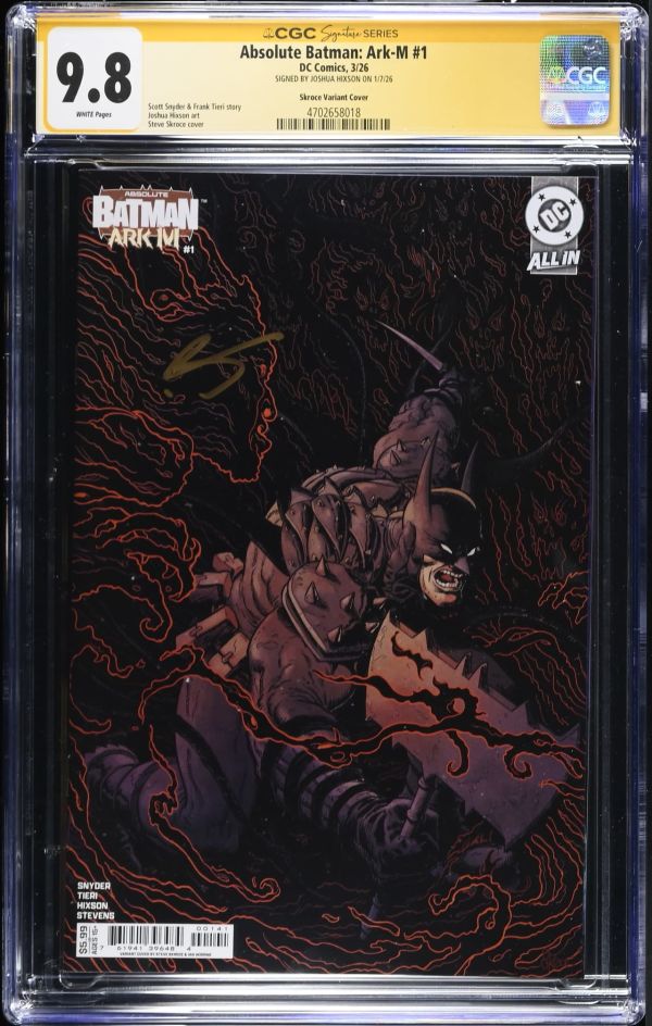 Image for Absolute Batman: Ark-M #1 CGC 9.8 Signed by Joshua Hixson