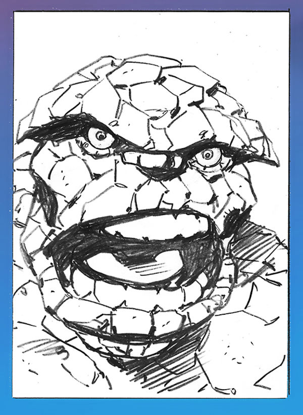 Image for The Thing Original Pencil Sketch Card