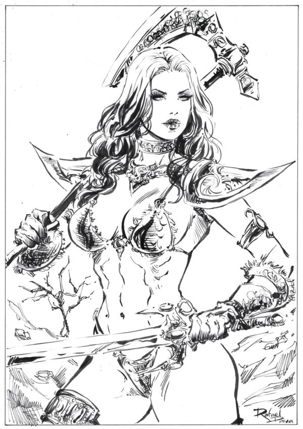 Image for Red Sonja Original Art by Rafael Paiva