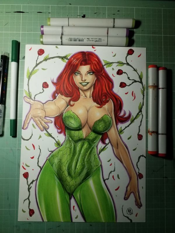 Image for Poison Ivy Illustration "9x12" A4