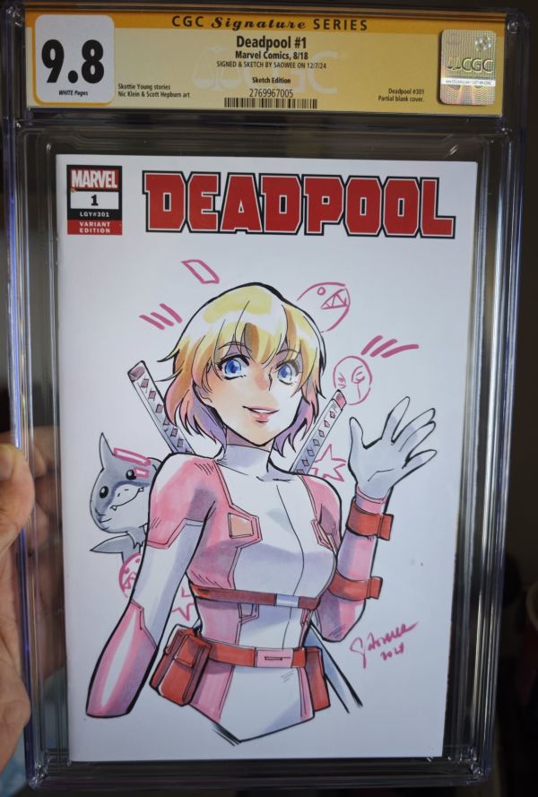 Image for Deadpool #1 CGC 9.8 Signed & Sketched by Saowee Gwenpool