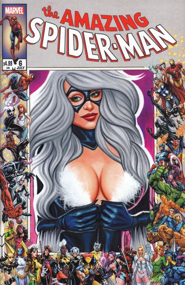 Image for Black Cat - Amazing Spider-Man #6 painted sketch cover by Frank A. Kadar