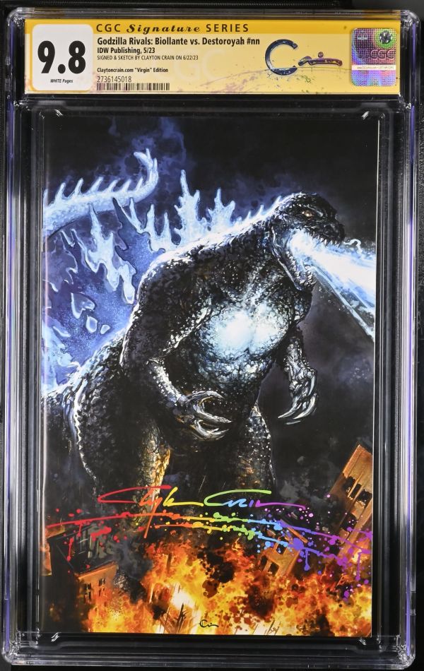 Image for Godzilla Rivals: Biollante vs. Destoroyah #nn | Claytoncrain.com "Virgin" Edition | CGC 9.8 | Signature Series
