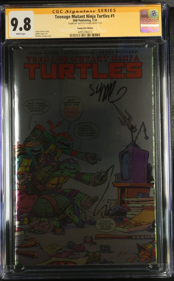 Image for Teenage Mutant Ninja Turtles #1 | Young Foil Edition | CGC 9.8 | Signature Series