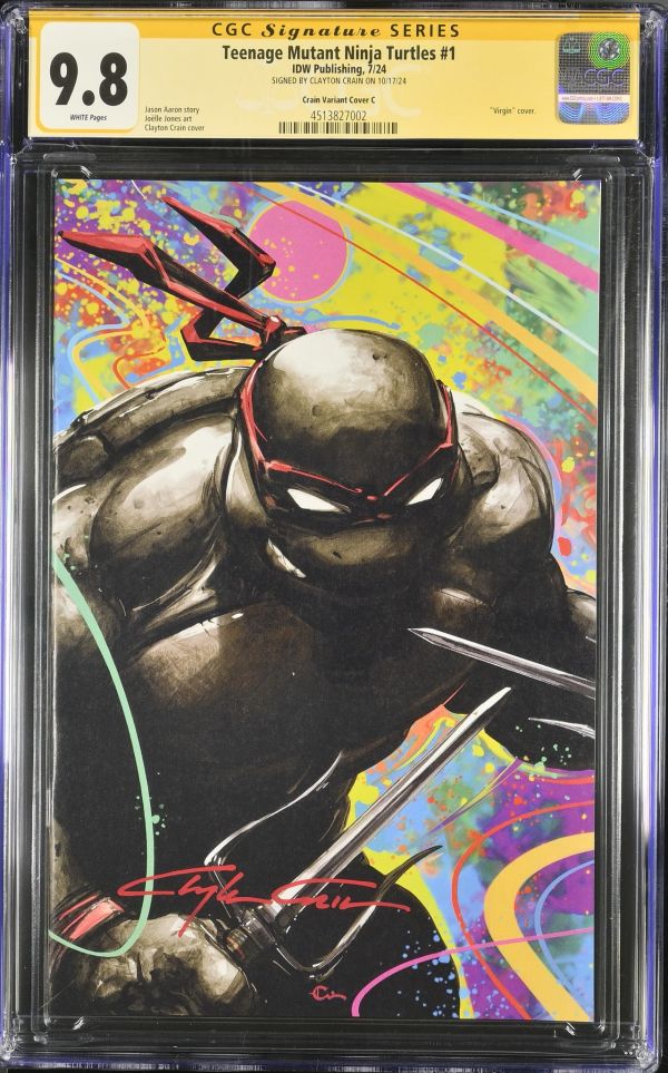 Image for Teenage Mutant Ninja Turtles #1 | Crain Variant Cover C | CGC 9.8 | Signature Series