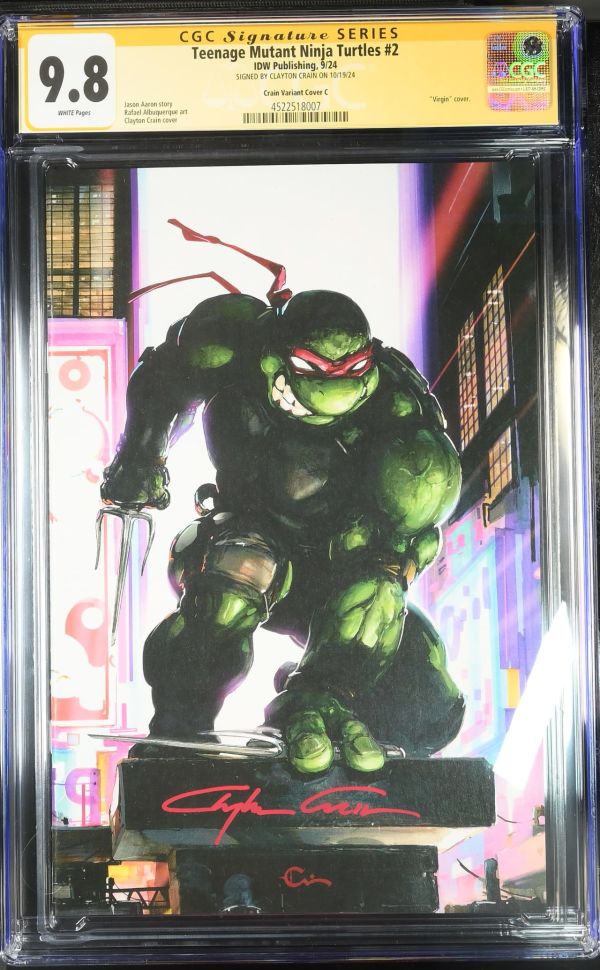 Image for Teenage Mutant Ninja Turtles #2 | Crain Variant Cover C | CGC 9.8 | Signature Series