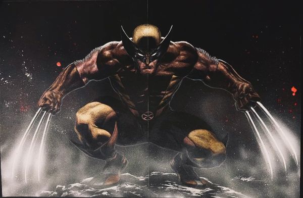 Image for Wolverine connecting 2x Black paper 11x17 Pages original ART by Manu Silva 