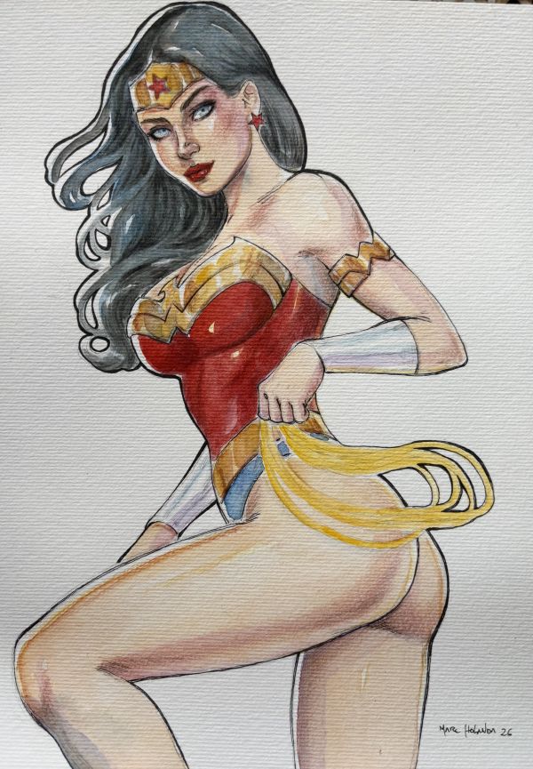 Image for Wonder Woman Illustration 9x12
