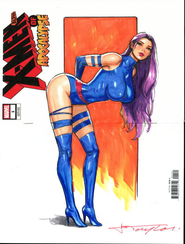 Image for Psylocke Foldout Sketch Cover by Jeff Taylor