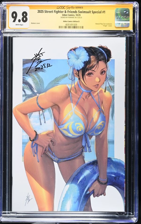 Image for 2025 Street Fighter & Friends Swimsuit Special #1 CGC 9.8 Signed by Homare