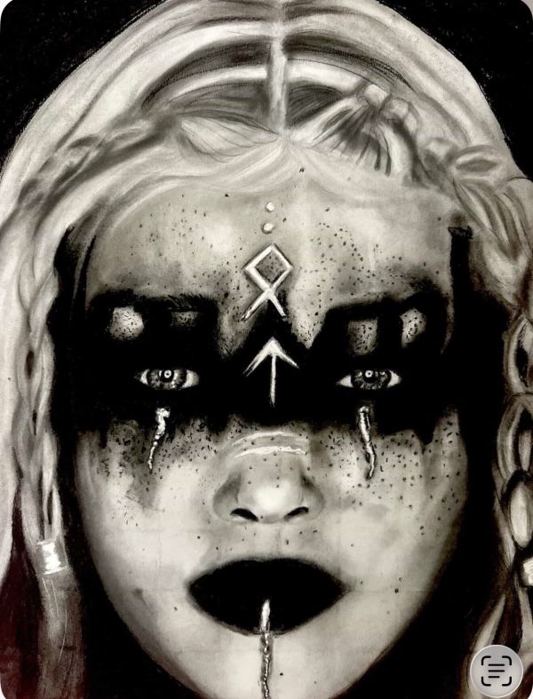 Image for Viking Shield Maiden by Erinredlineart