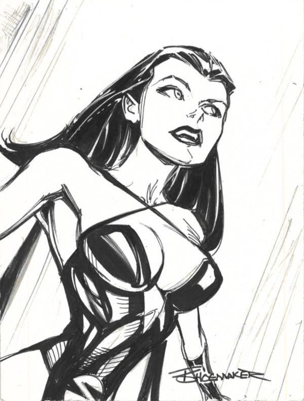 Image for Shadow Lass sketch card by Terry Shoemaker