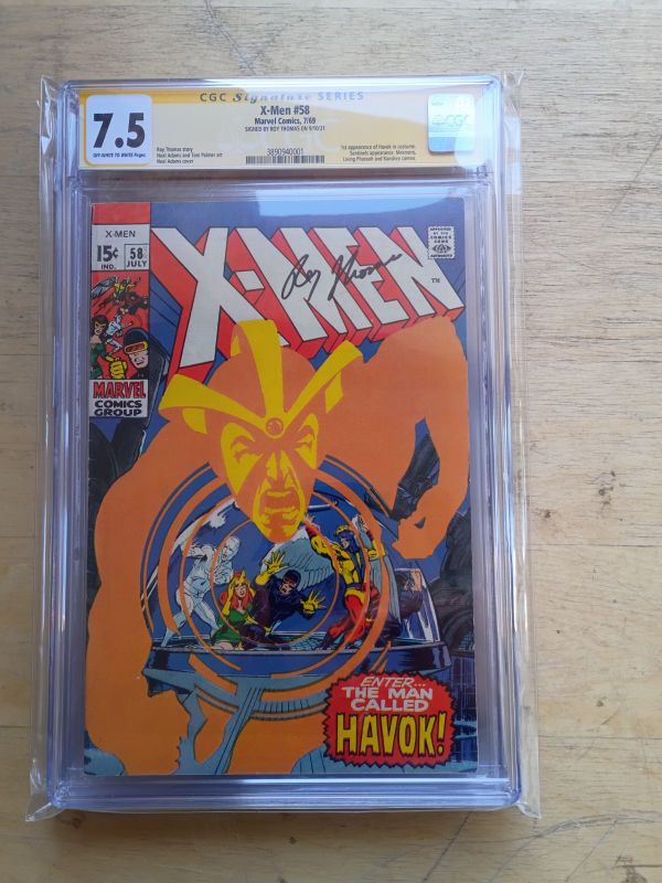 Image for X-Men #58 CGC 7.5 Signed by Roy Thomas