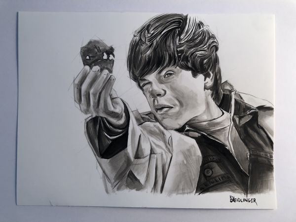 Image for Goonies Mikey Ink Wash Illustration