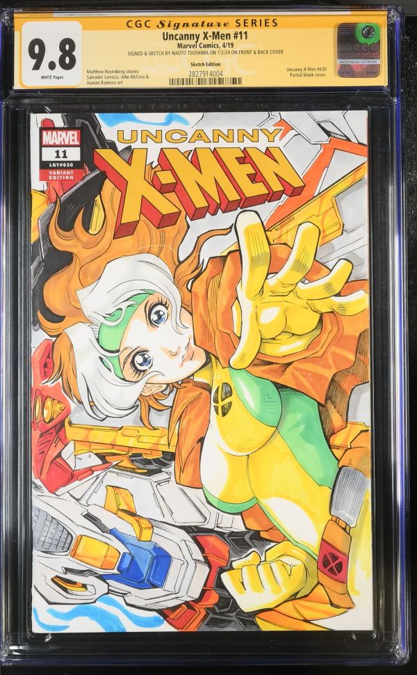 Image for Uncanny X-Men #11 CGC 9.8 Signed & Sketch by Naoto Tsushima Rogue & Victory Saber 