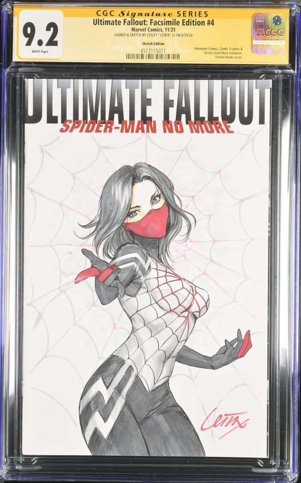Image for Ultimate Fallout: Facsimile Edition #4 CGC 9.2 Signed & Sketched by Leirix Silk