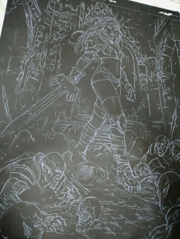 Image for Coming soon - X-Men Magik vs skrulls Connecting 2x Black paper 11x17 Pages 