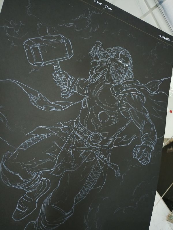 Image for Coming soon Thor The god of thunder  Connecting 2x Black paper 11x17 Pages 