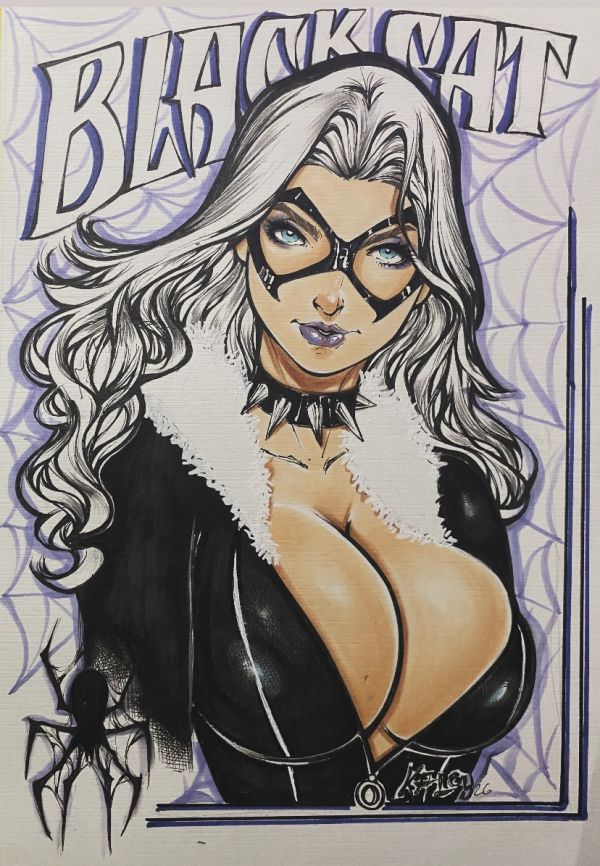 Image for Black Cat Bust Illustration