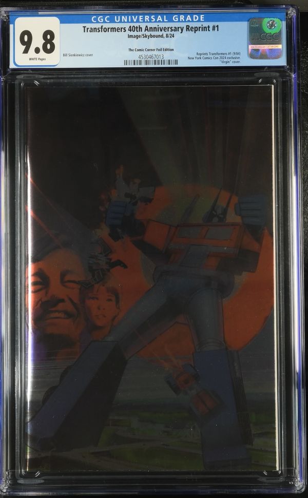Image for ** 1 of 47 CGC 9.8+ ** Transformers 40th Anniversary Reprint #1 | NYCC Exclusive Foil Edition |  LTD 1,000 Copies