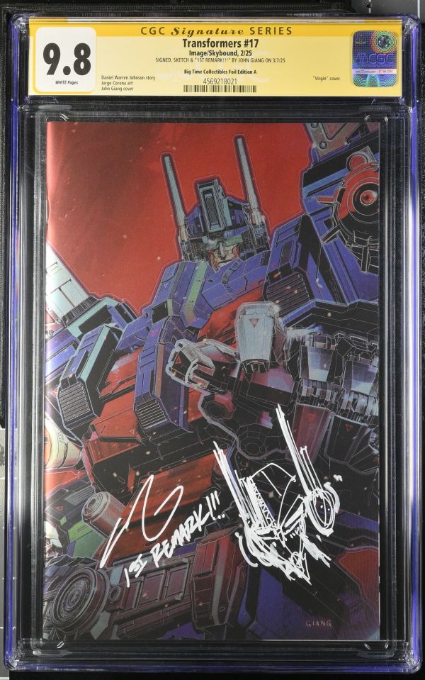 Image for ** "1st Remark" John Giang ** | Transformers #17 | CGC 9.8 | Signature Series | Ultra Magnus Exclusive Foil Virgin LTD 500 Copies