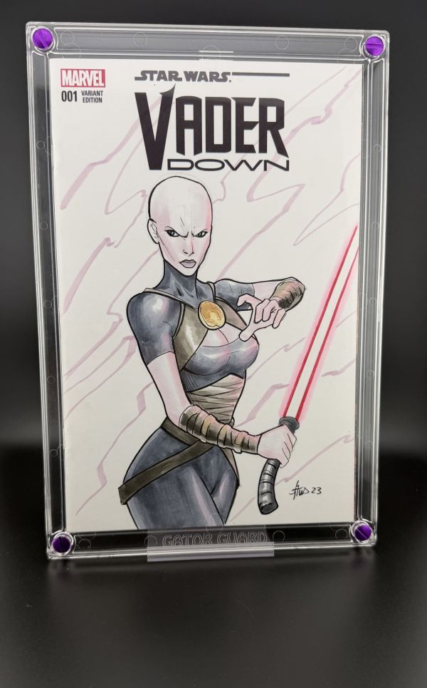 Image for Asajj Ventress by Gus Mauk on Vader Down #1 Sketch Cover