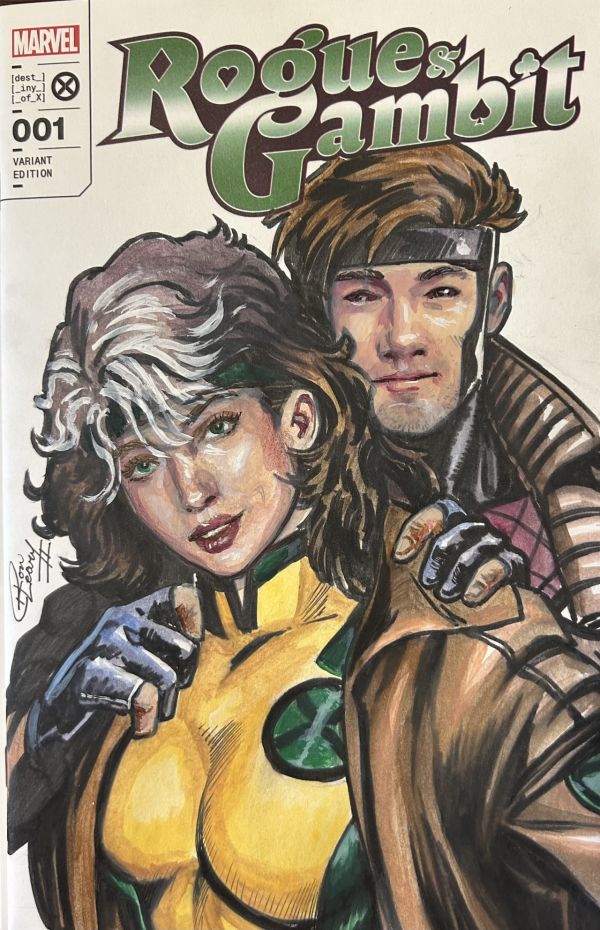 Image for Rogue & Gambit #1 Sketch Cover by Ron Leary