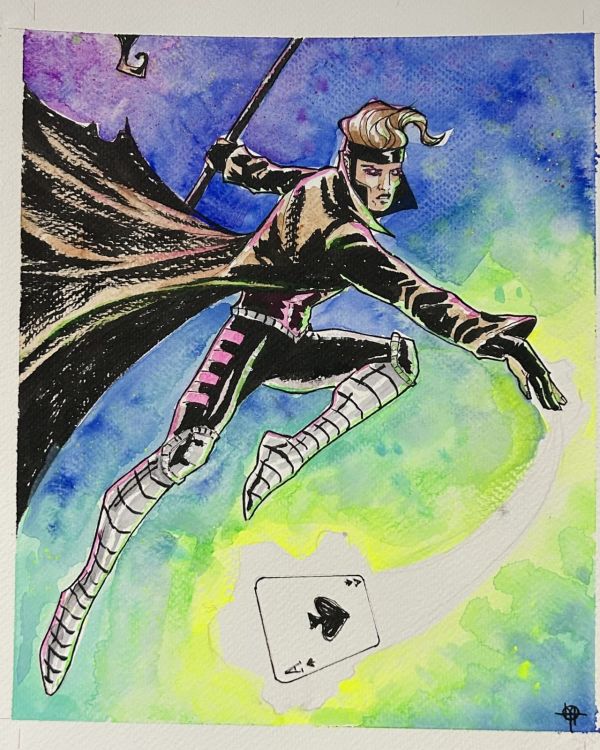 Image for Gambit 9x12 Art by Megan Hutchinson