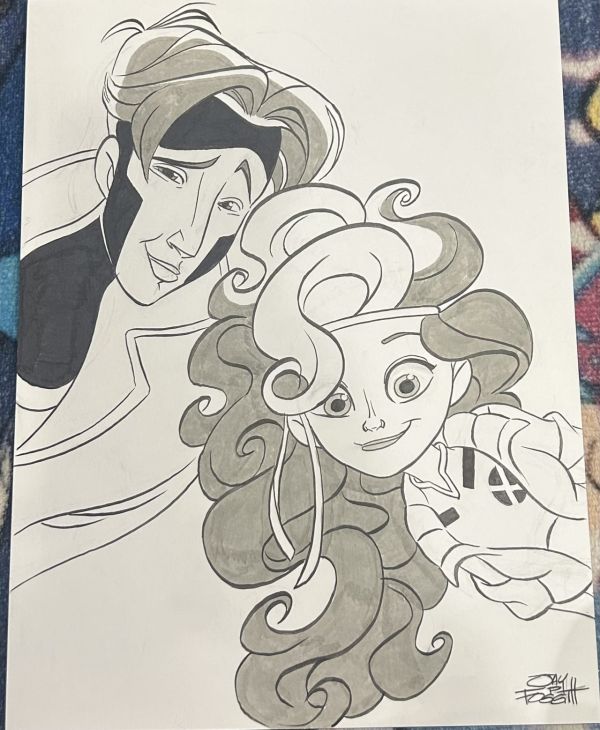 Image for Rapunzel as Rogue and Flynn as Gambit by Jay Fosgitt