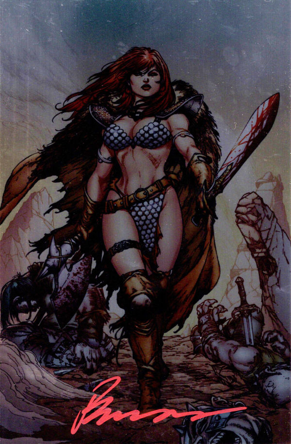 Image for RED SONJA METAL COVER VARIANT SIGNED BUZZ