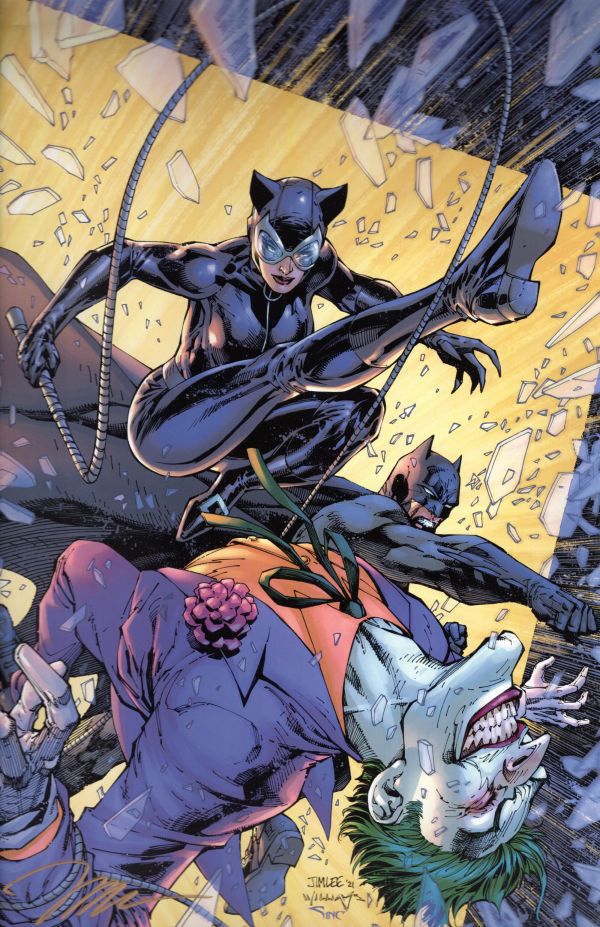 Image for CATWOMAN & BATMAN VS JOKER COLOR PRINT SIGNED JIM LEE