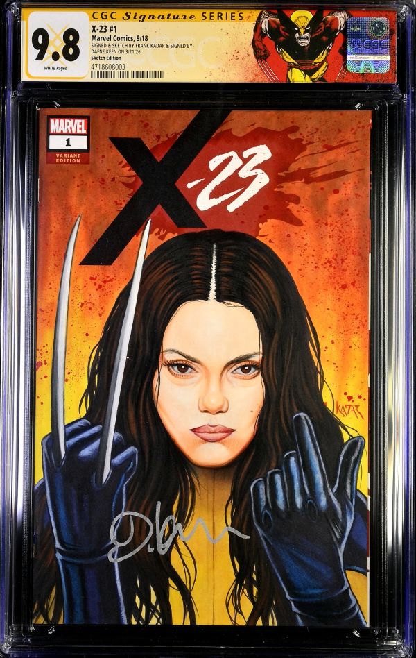 Image for X-23 #1 CGC SS 9.8 painted sketch cover by Frank Kadar & sigbed by Dafne Keen