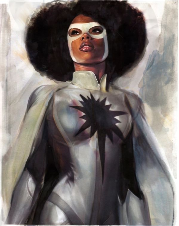 Image for Monica Rambeau as Spectrum 16 x 24 inches of masterful acrylics and watercolors. Done by Berto Martinez 