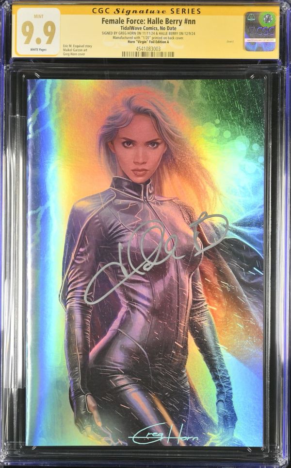 Image for CGC SS 9.9 Halle Berry Signed Foil Cover #1/20