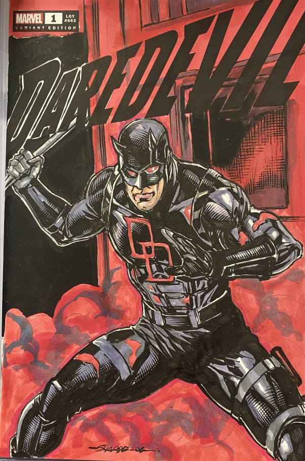 Image for Daredevil Born Again Themed Sketch Cover by Kevin Sharpe