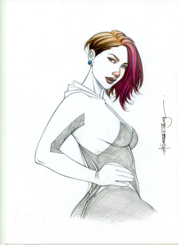 Image for 8,5x11" Spider Gwen  SK#3726 Mixed Media by Alex Miranda