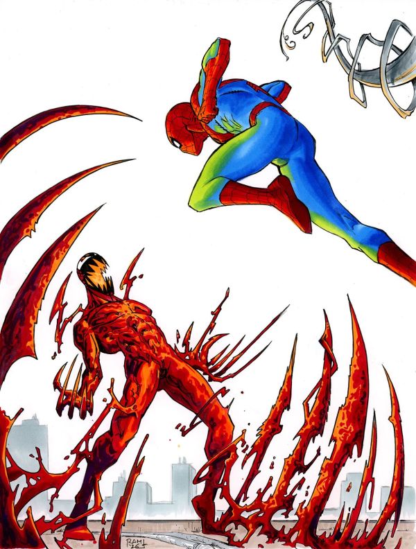 Image for Battle of the Artists: Spider-Man Vs Carnage by Fabio Ramacci
