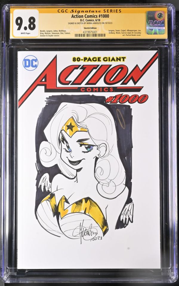 Image for Action Comics #1000 CGC 9.8 Signed & Sketched by Mirka Andolfo