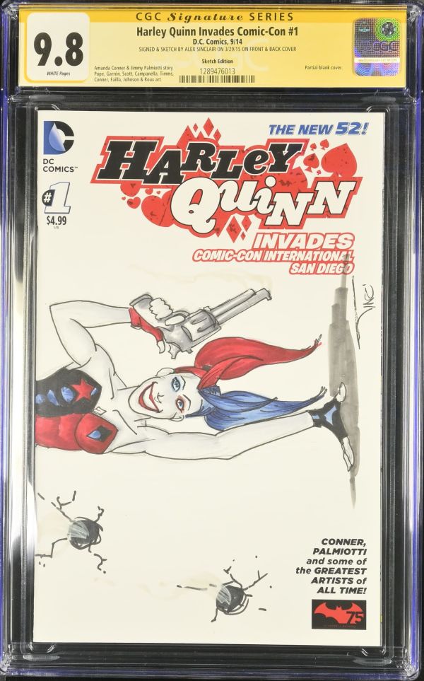 Image for Harley Quinn Invades Comic-Con #1 CGC 9.8 Sketch Edition
