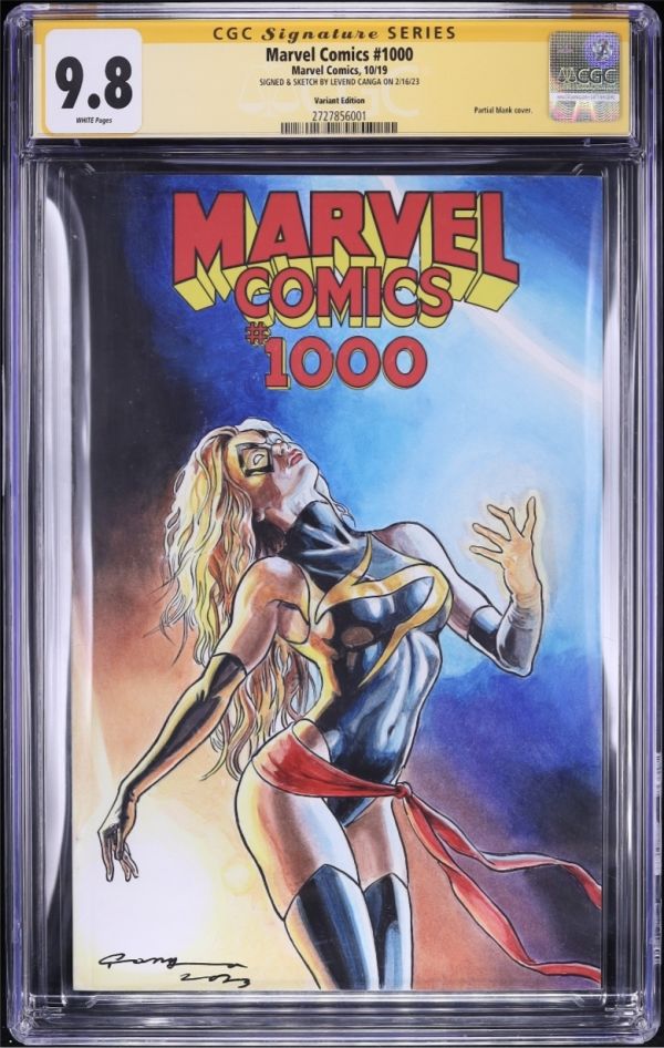 Image for Marvel Comics #1000 CGC 9.8 Signed & Sketched by Levend Canga