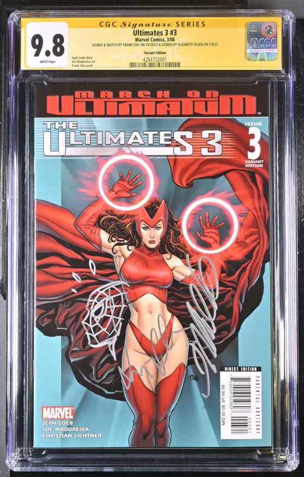 Image for Ultimates 3 #3 CGC 9.8 Signed by Elizabeth Olsen and Frank Cho