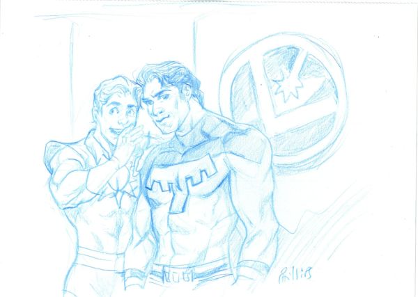 Image for Sun Boy and Ultra Boy doodle art by Joe Phillips