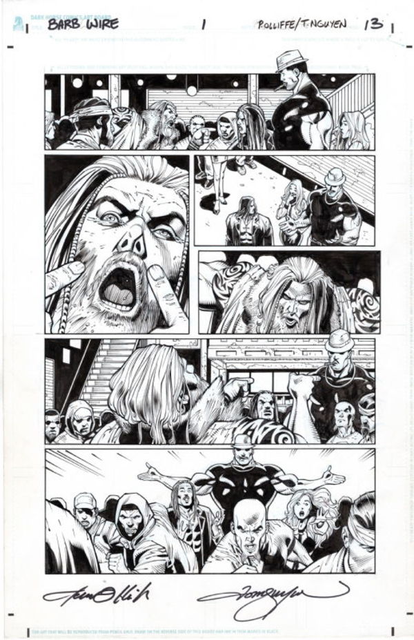 Image for BARB WIRE ORIGINAL PUBLISHED ART SIGNED PAT OLLIFFE & TOM NGUYEN