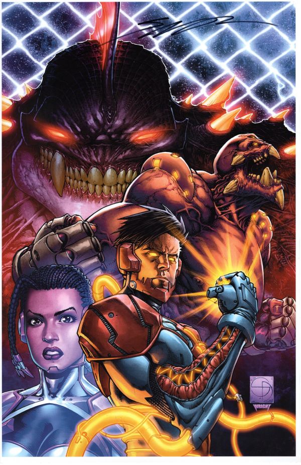 Image for INGLORIOUS REX MONSTER MARTIAL ARTS COLOR PRINTS LOT SIGNED SHANE DAVIS