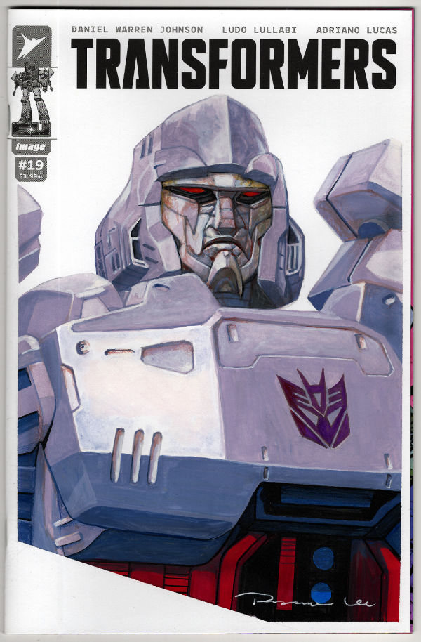 Image for All Hail Megatron! Gouache on blank comic cover stock