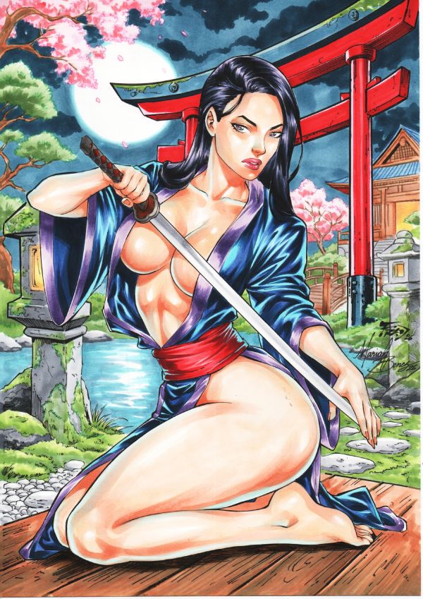 Image for Psylocke pin up 9x12