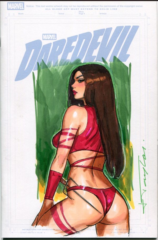 Image for Elektra Original Sketch by Jeff Taylor